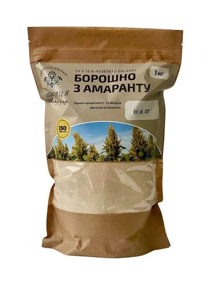 Борошно з амаранту 1 кг — частково знежирене, джерело рослинного білка